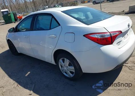 2015 Toyota Corolla Le from USA, damaged, VIN 2T1BURHE2FC434954